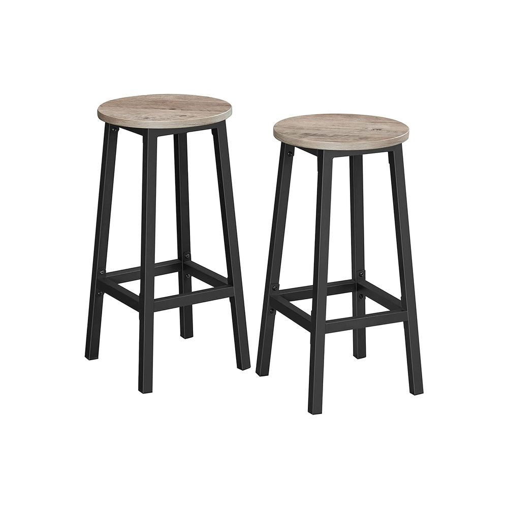 Barkruk set van 2  - Greige + Zwart