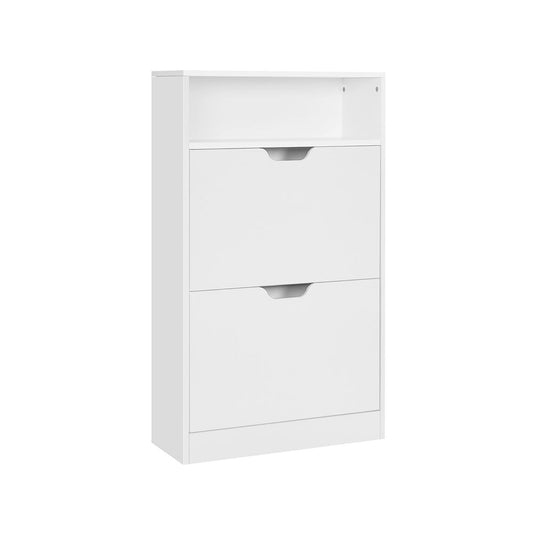Schoenenkast met 2 kleppen - Wit