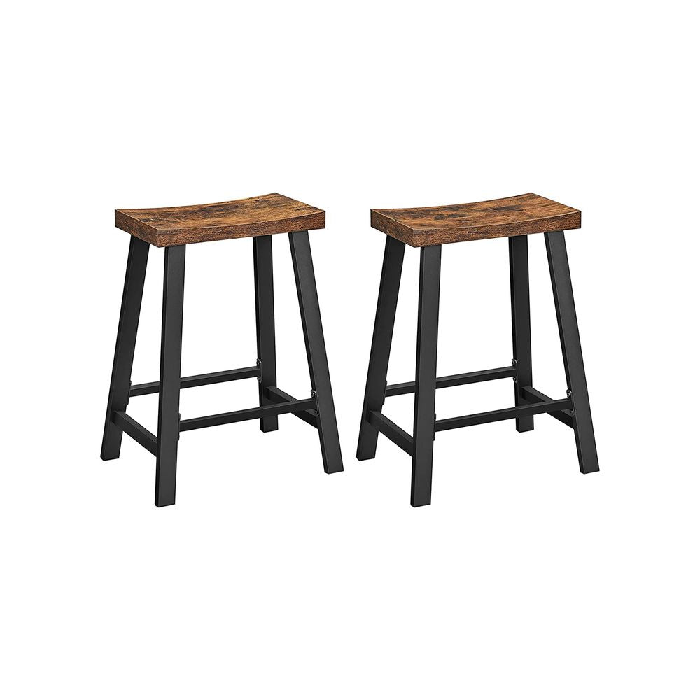 Barkruk set van 2 - Vintagebruin + Zwart