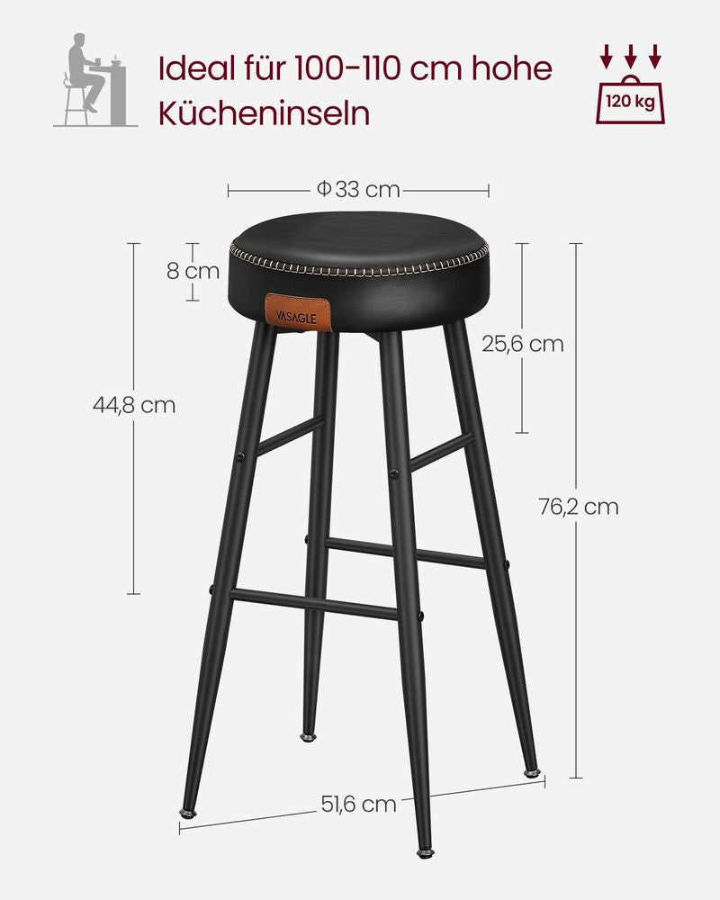 Barkruk set van 2 - Zwart