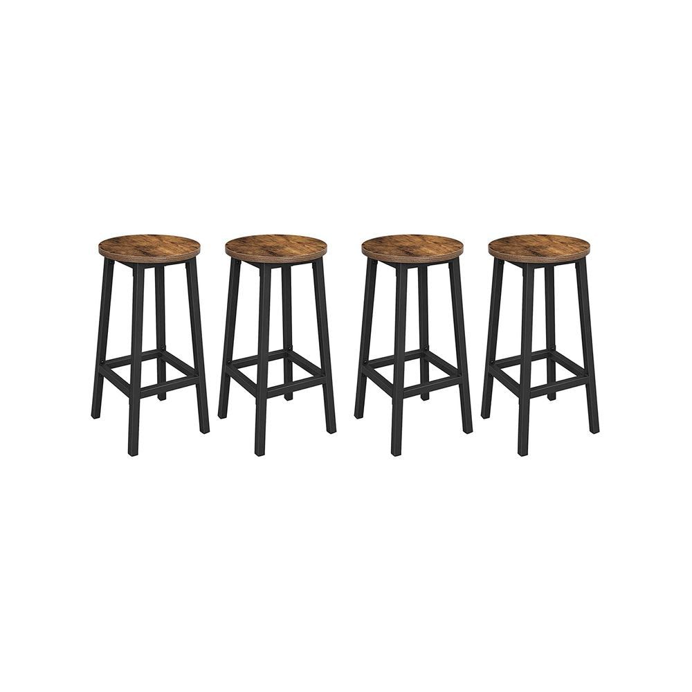Barkruk set van 4  - Vintagebruin + Zwart