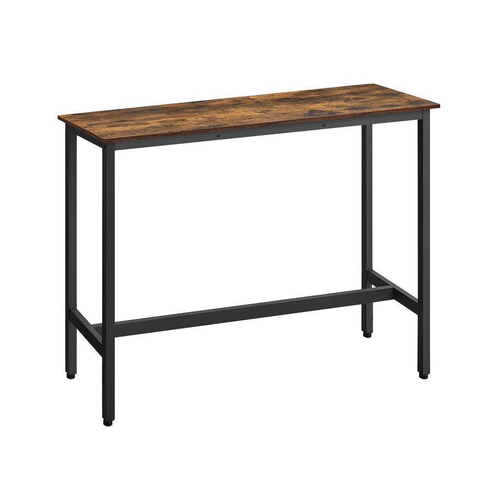 Bartafel Industrieel - Vintagebruin + Zwart (120 x 40 x 90 cm)