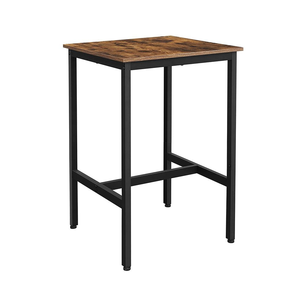 Hoge bartafel Industrieel - Vintagebruin + Zwart (60 x 60 x 92 cm)