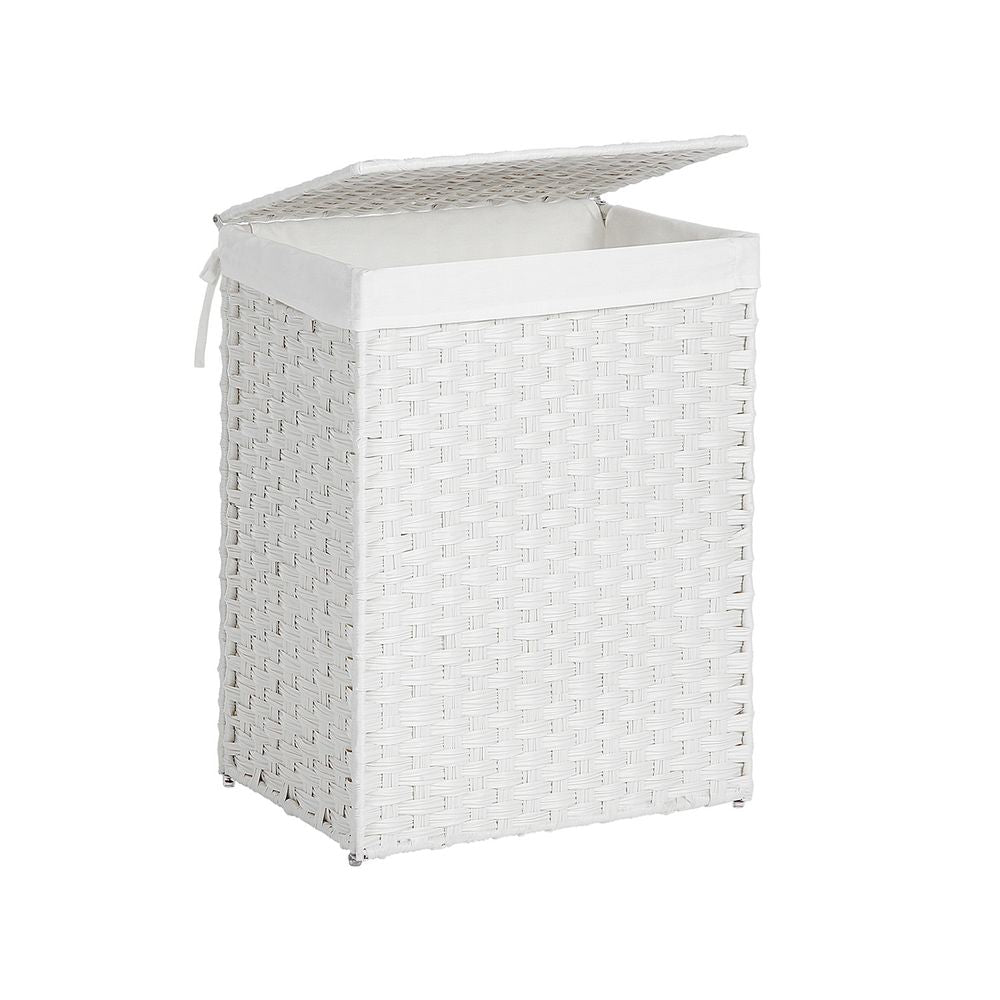 Wasmand Polyrotan 90L - Wit