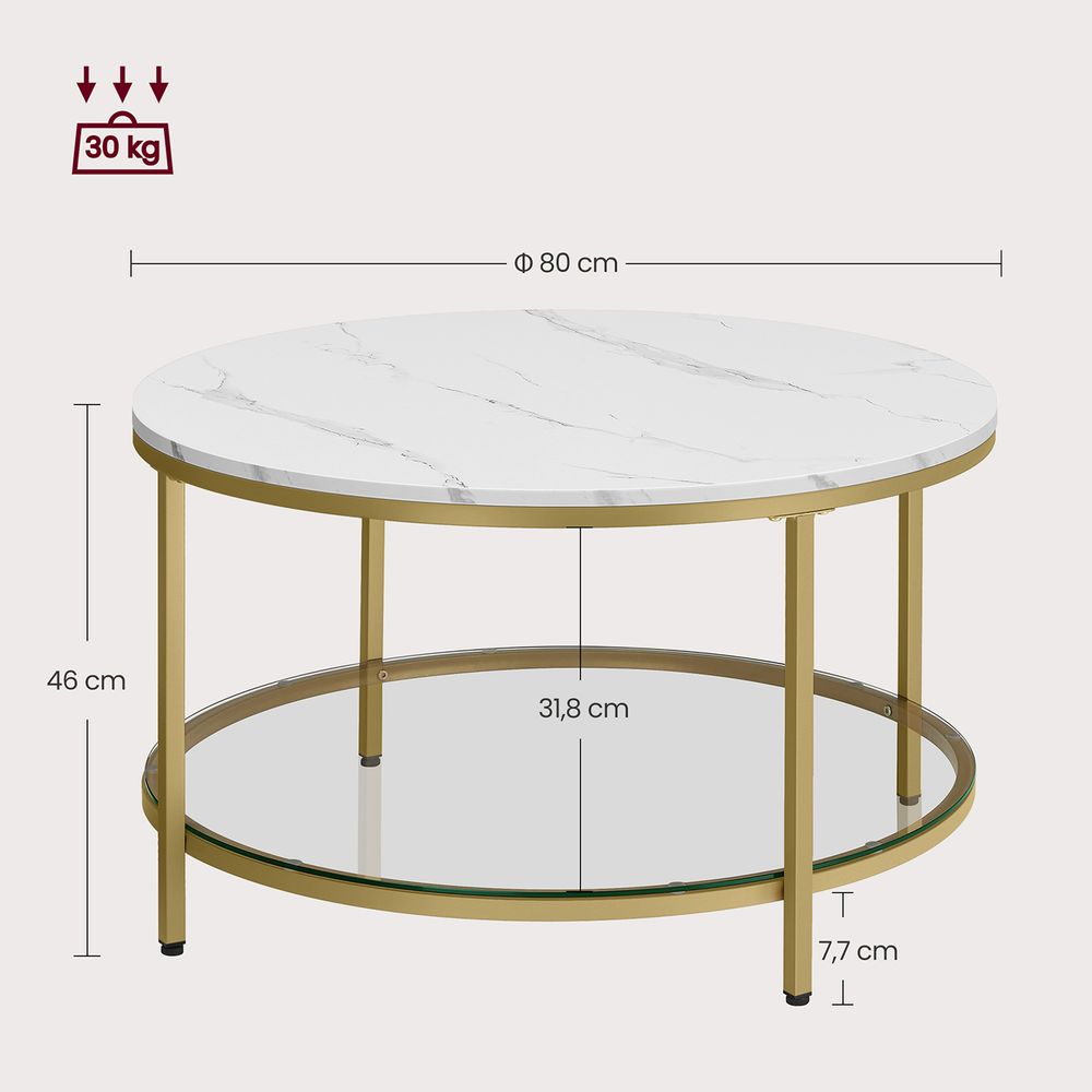Salontafel met 2 planken voor in de woonkamer