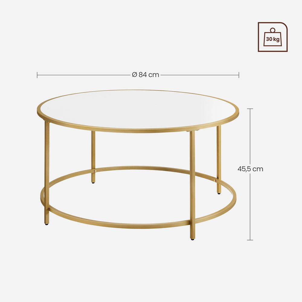 Ronde salontafel met metalen frame
