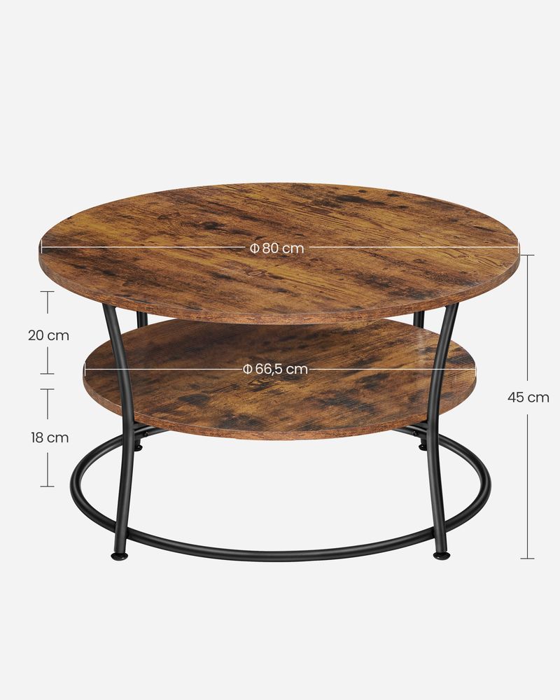 Salontafel met 2 planken
