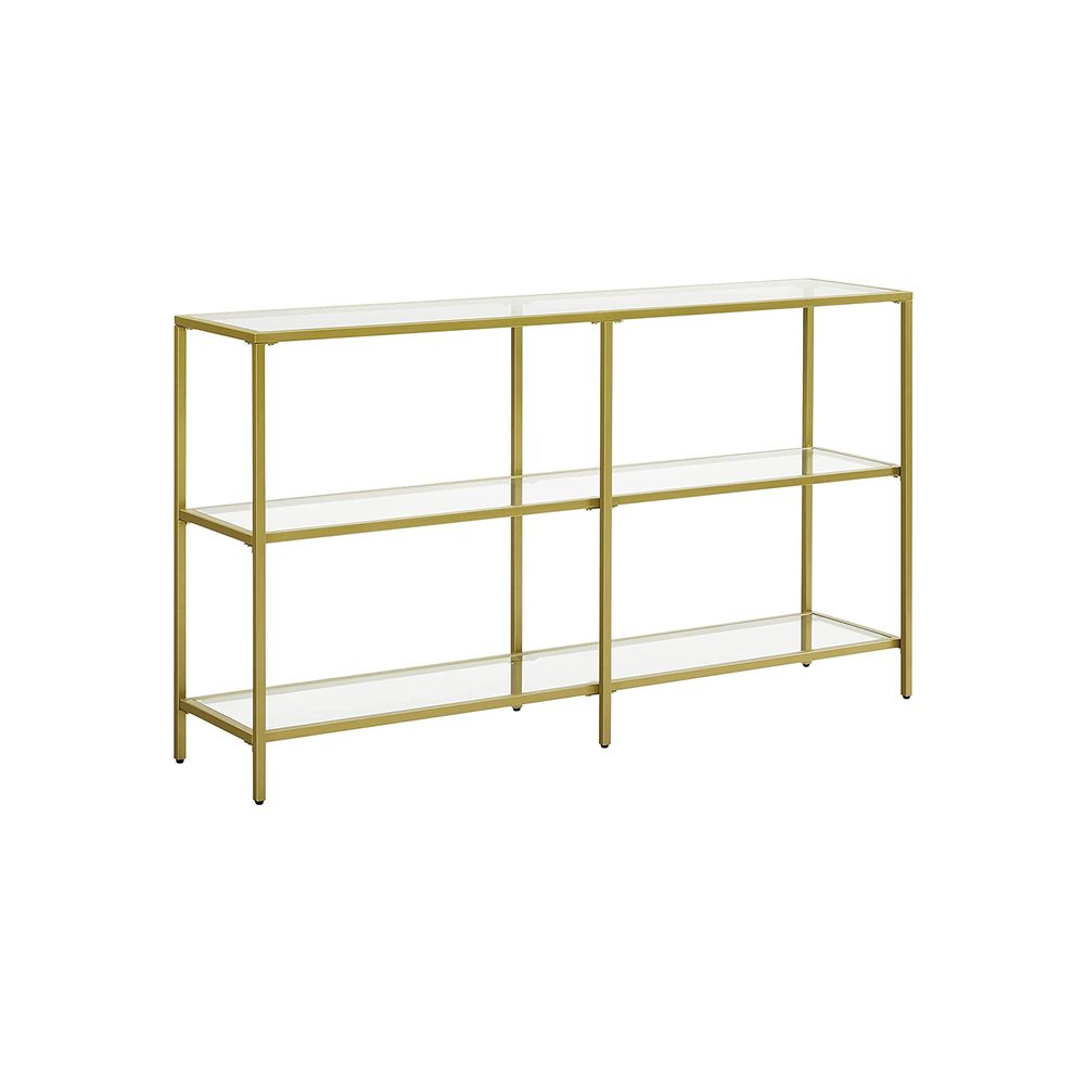 Consoletafel met 3 niveaus van gehard glas - Goud