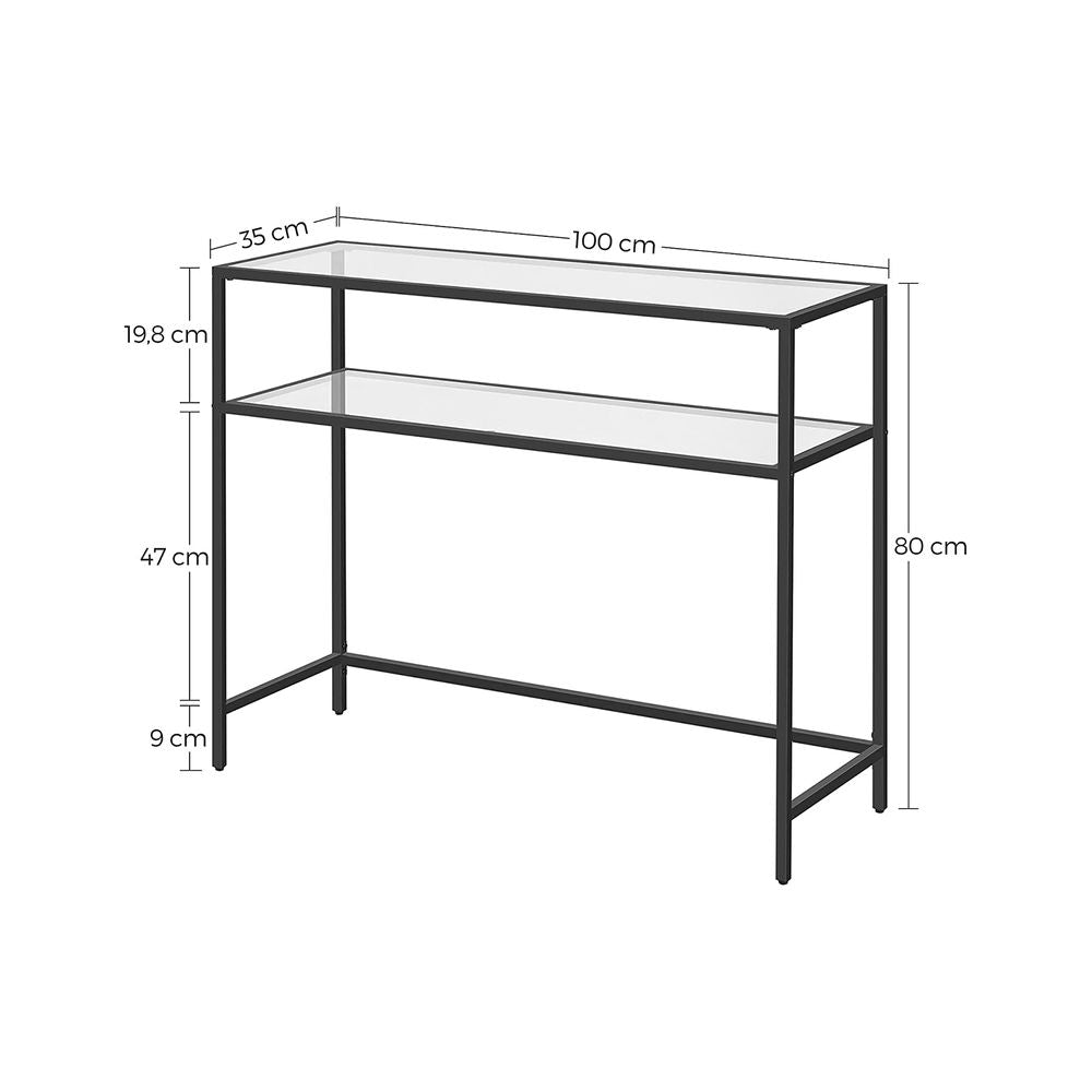 Zwarte consoletafel