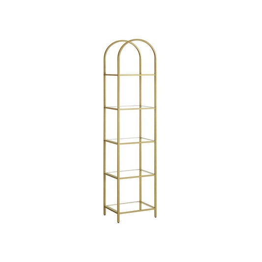 Opbergrek van metaal met glas - Goud