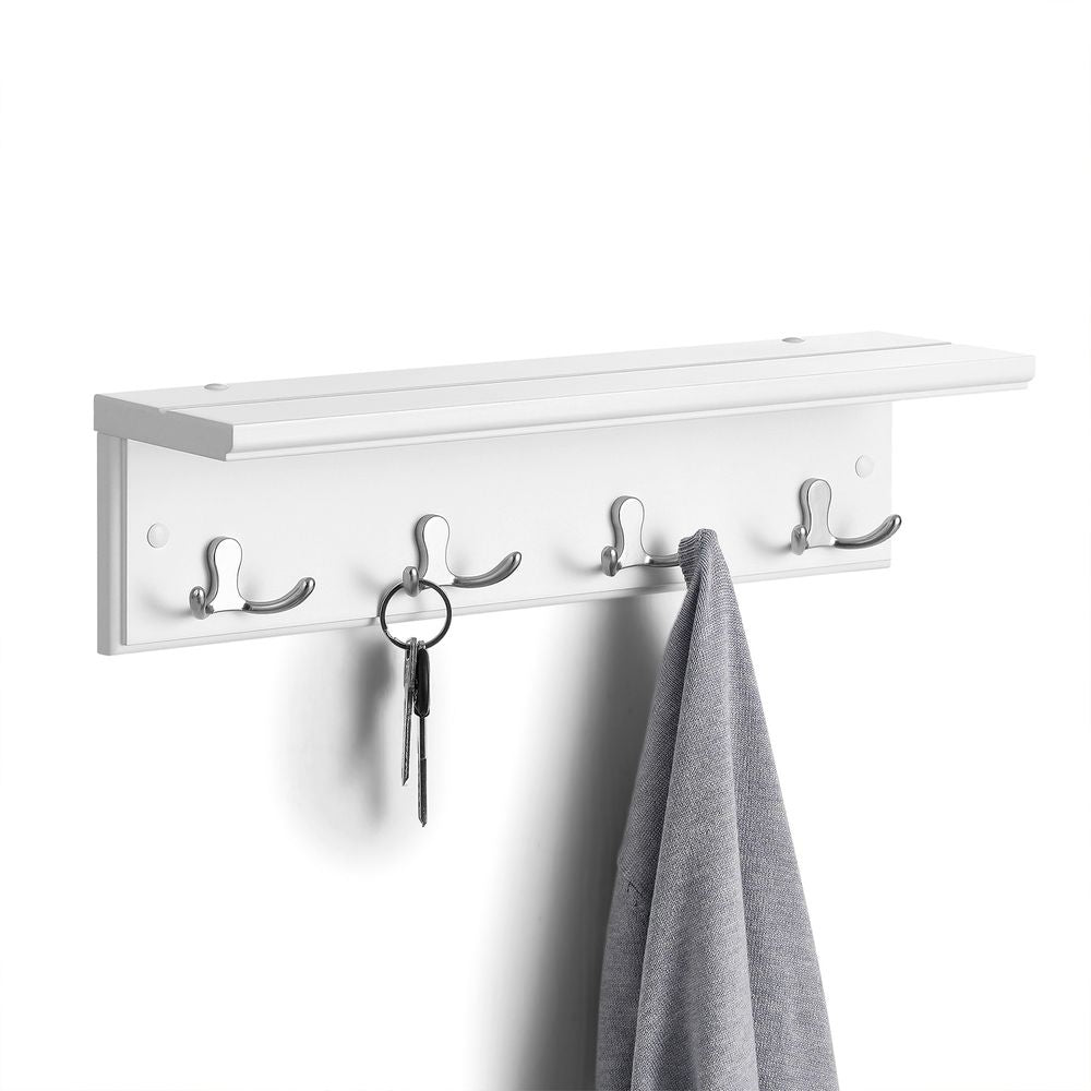 Wandkapstok met witte plank