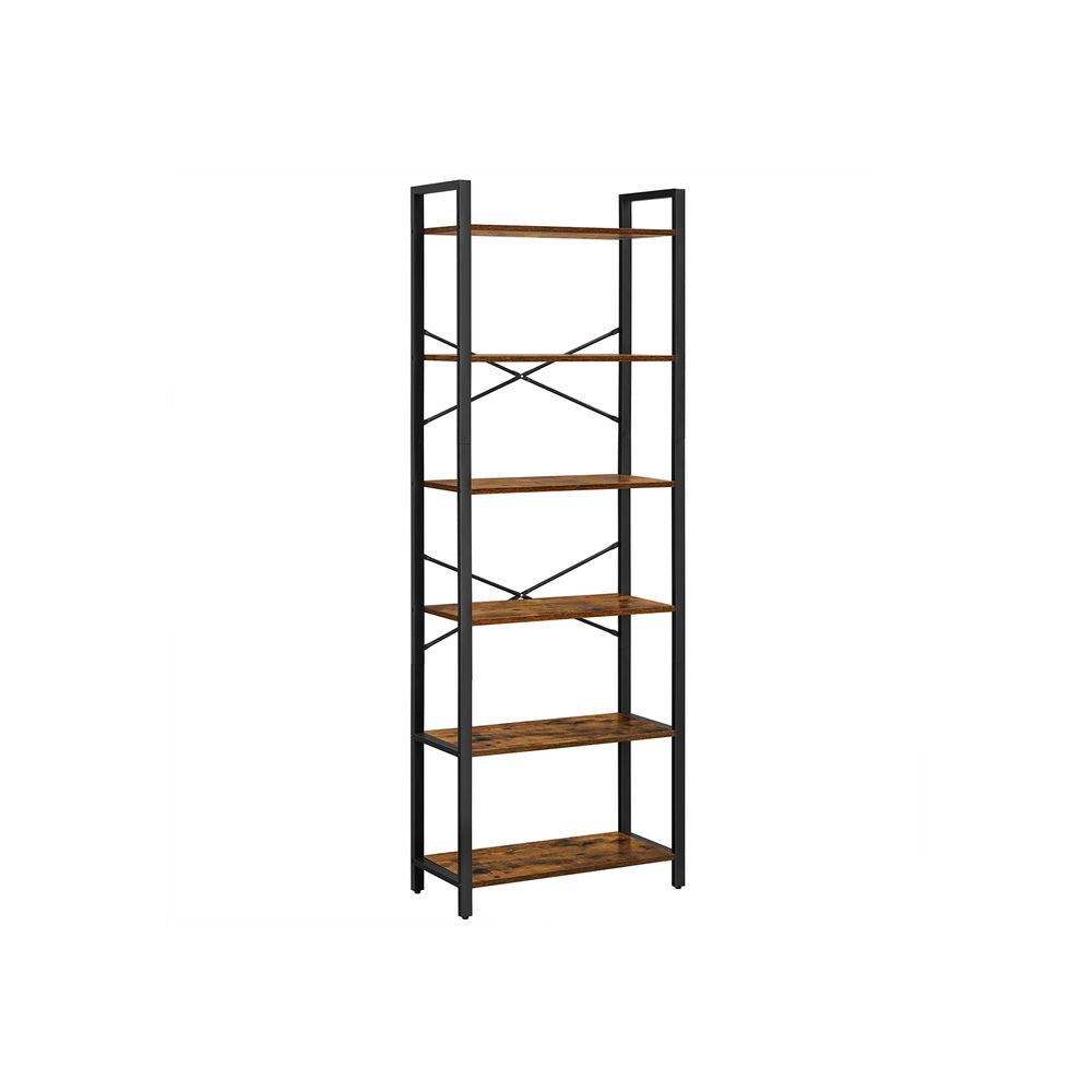 Boekenkast met 6 niveaus - Vintagebruin