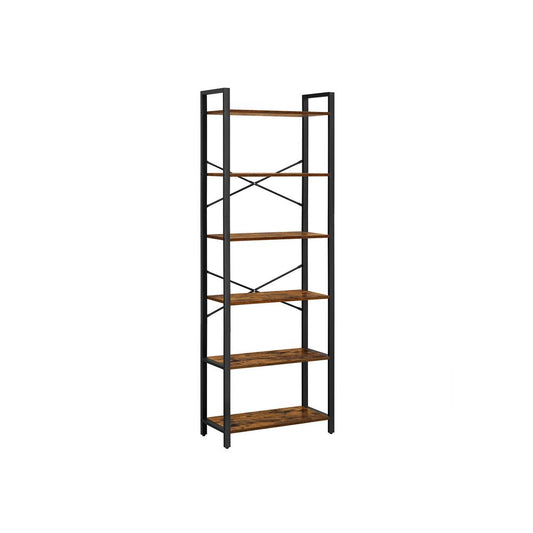 Boekenkast met 6 niveaus - Vintagebruin