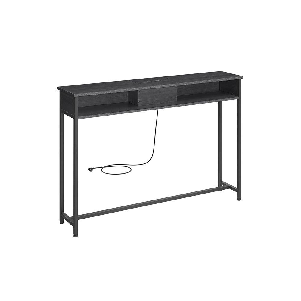 Consoletafel met stopcontacten - Antracietgrijs
