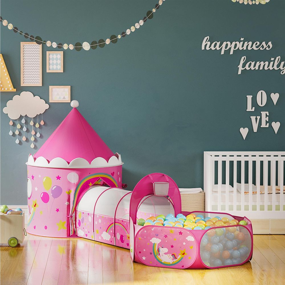 3-in-1 speeltent voor kinderen - Roze