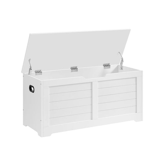 Landelijke zitkist met opbergruimte 40x100x46 - Wit