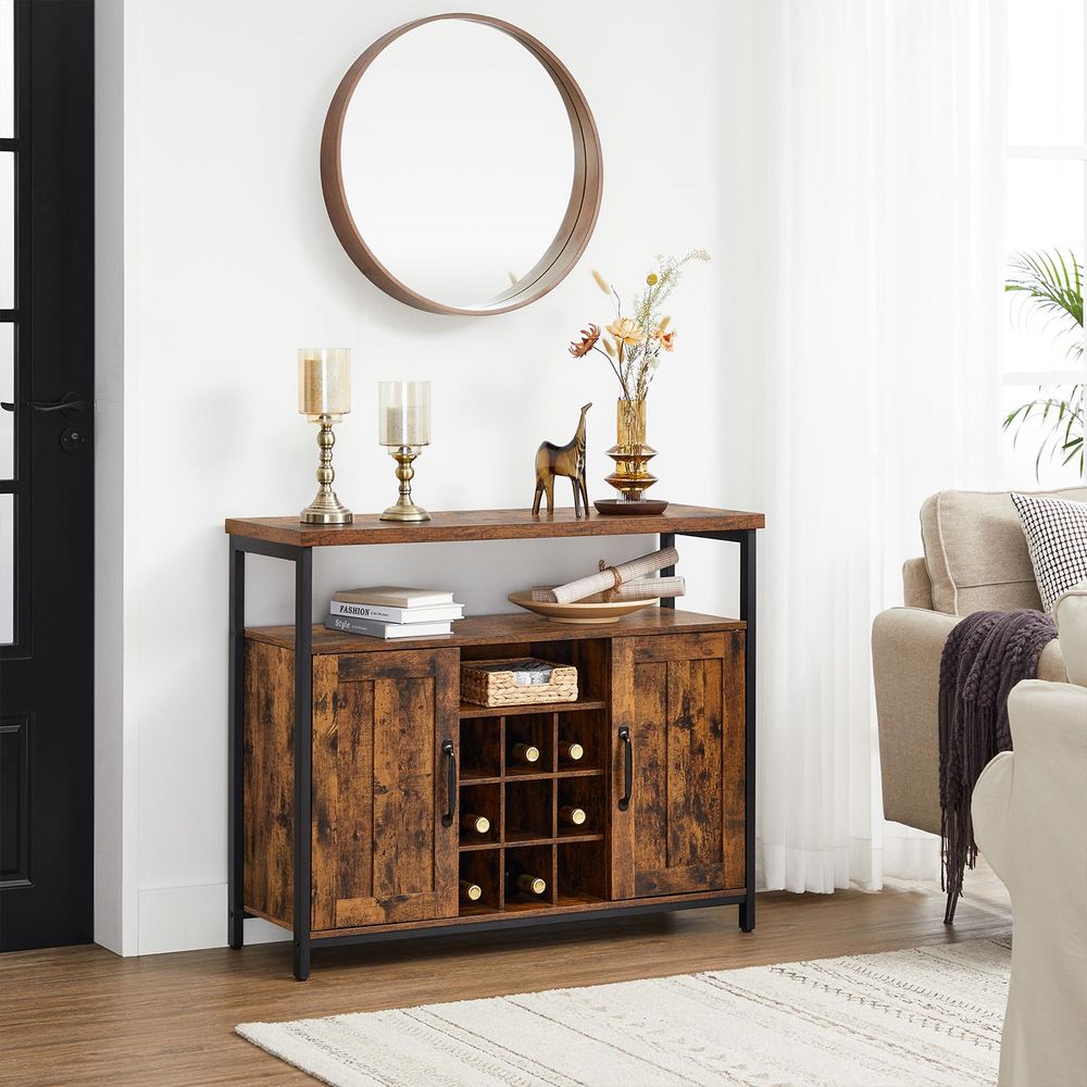 Dressoir - Vintagebruin + Zwart