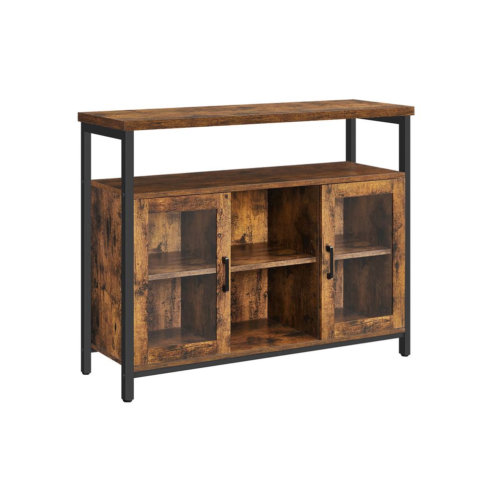 Dressoir met glazen deuren - Vintagebruin