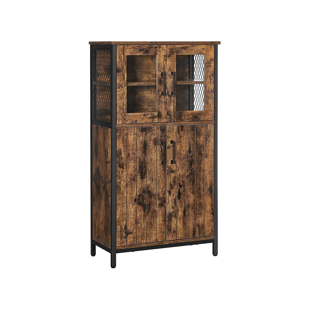 Dressoir met glazen deuren - Vintagebruin