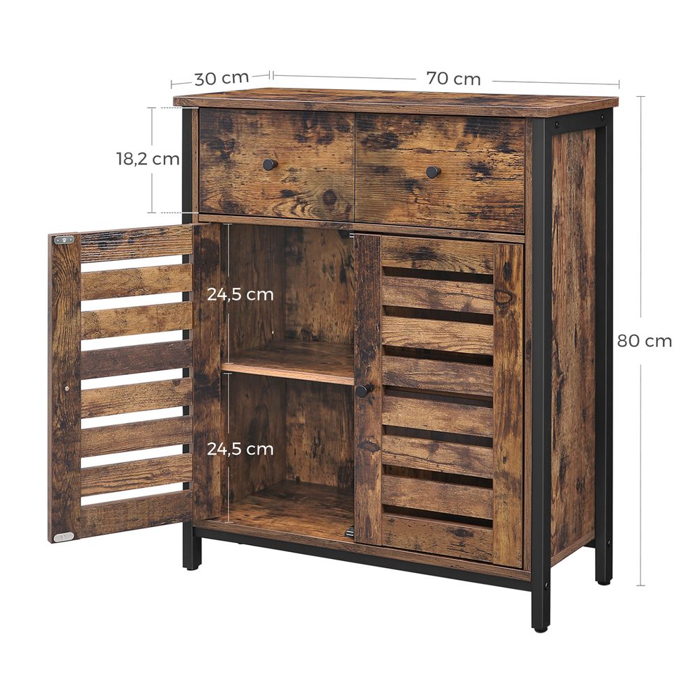 Dressoir met 2 lades - Vintagebruin