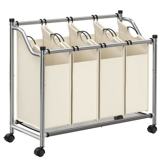 Wasmand 4 vakken - Beige