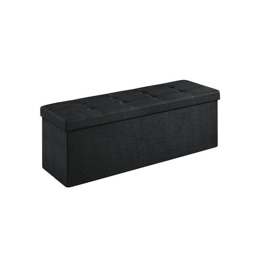 Bank met opbergruimte 110x38x38 CM - Zwart