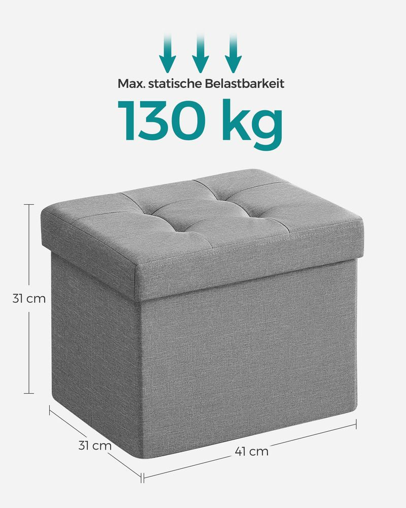 Bank met opbergruimte 41x31x31 CM - Lichtgrijs