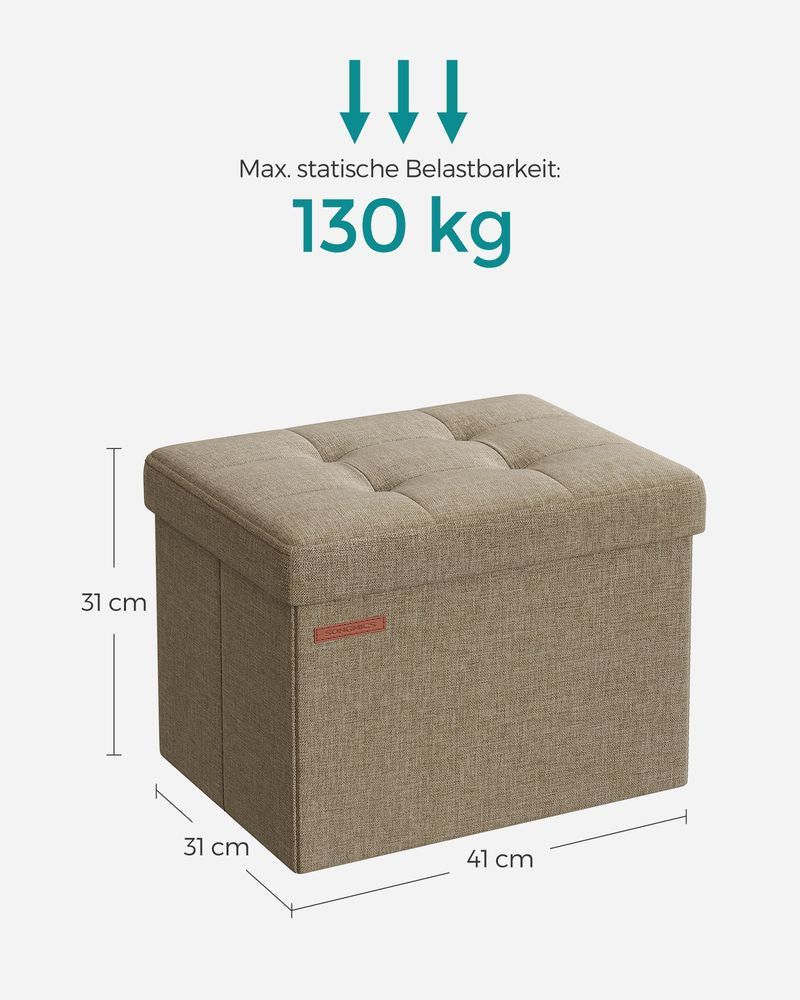 Bank met opbergruimte 41x31x31 CM - Licht Taupe