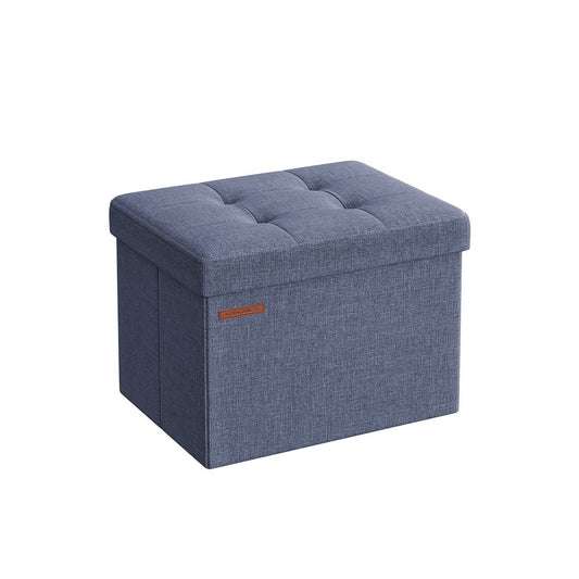 Bank met opbergruimte 41x31x31 CM - Denimblauw