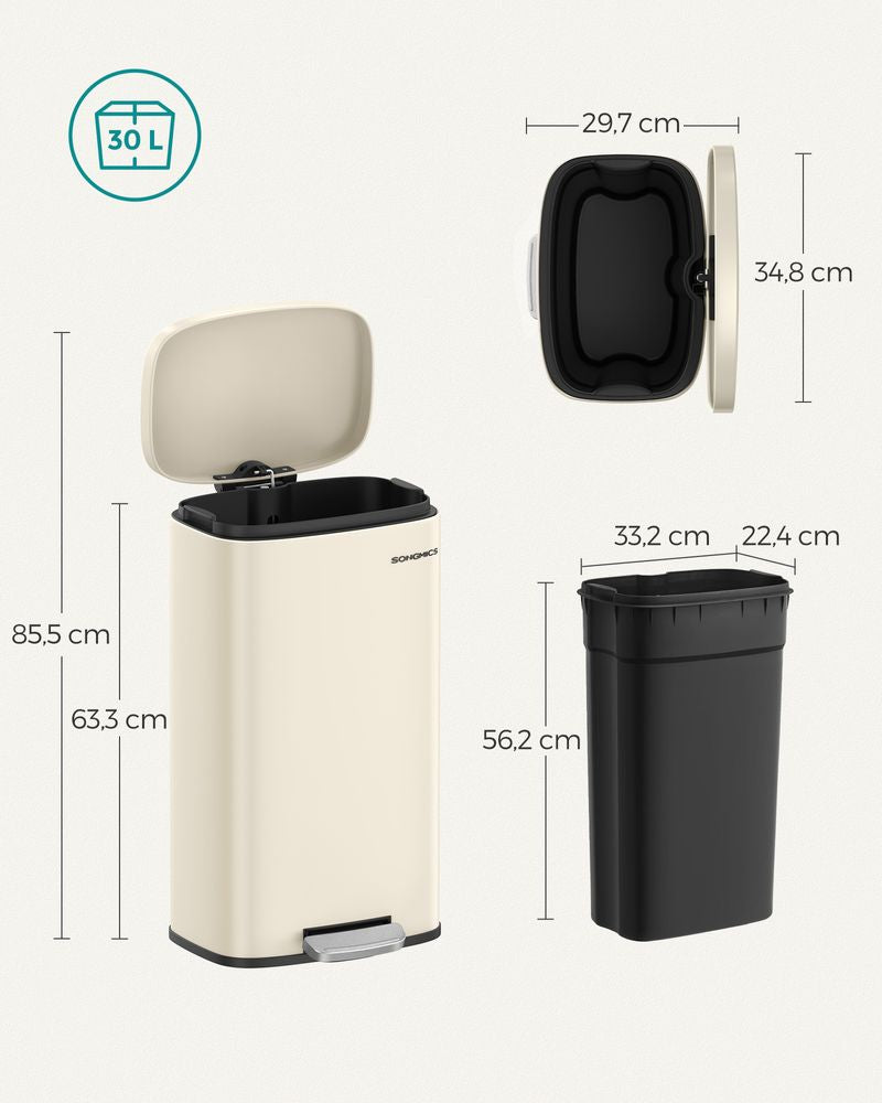 Vuilnisbak 30L - Zand Beige