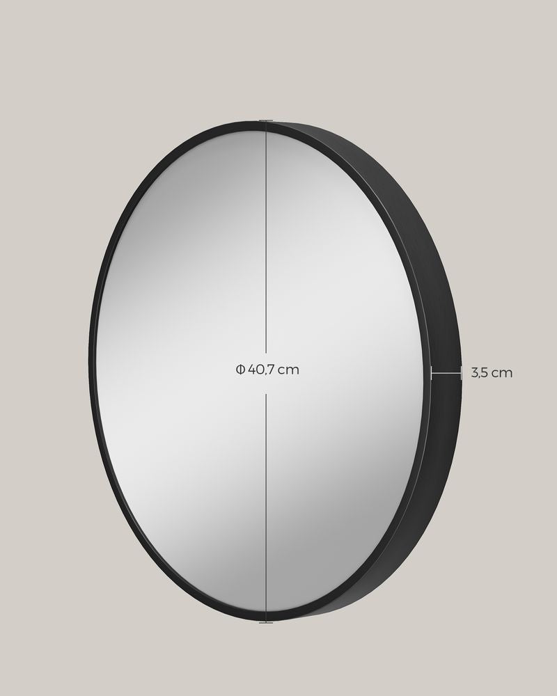 Ronde wandspiegel 40.7CM - Zwart
