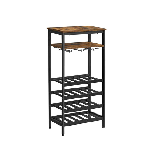 Wijnrek 20 flessen - Vintagebruin + Zwart