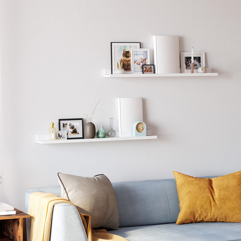 Wandplanken 80CM - Wit (Set van 2)