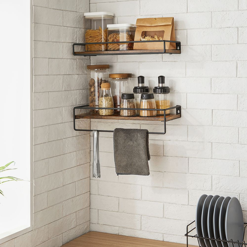 Wandplanken - Vintagebruin (Set van 2)