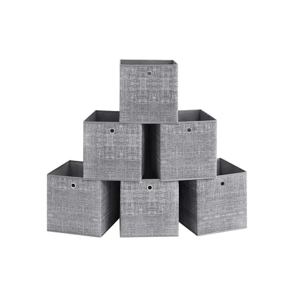 Opbergdoos 6x 33CM - Grijs Gemêleerd