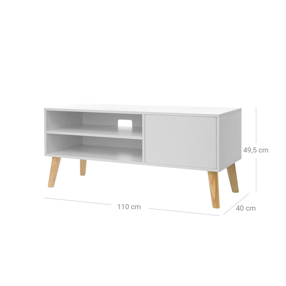 Retro tv-meubel Wit