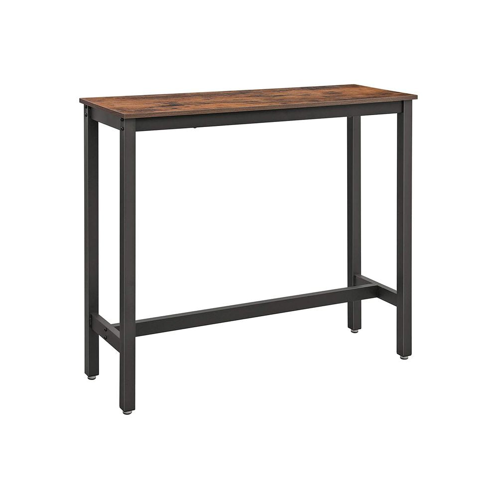 Smalle bartafel Industrieel - Vintagebruin + Zwart (120 x 40 x 100 cm)