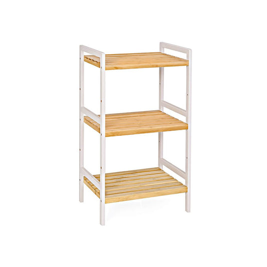 Kast Bamboe 3 niveaus - Wit + Naturel