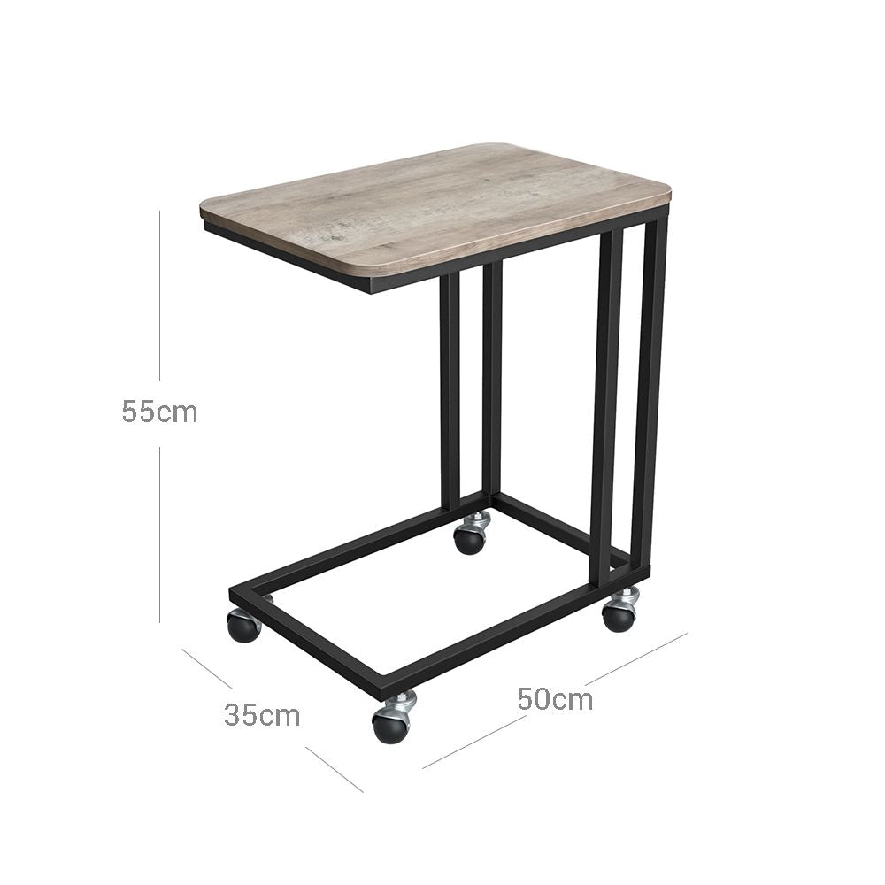 Bijzettafel met wielen - Grijs