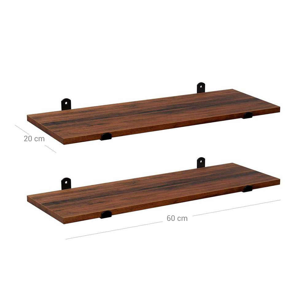 Vintage zwevende planken (Set van 2)